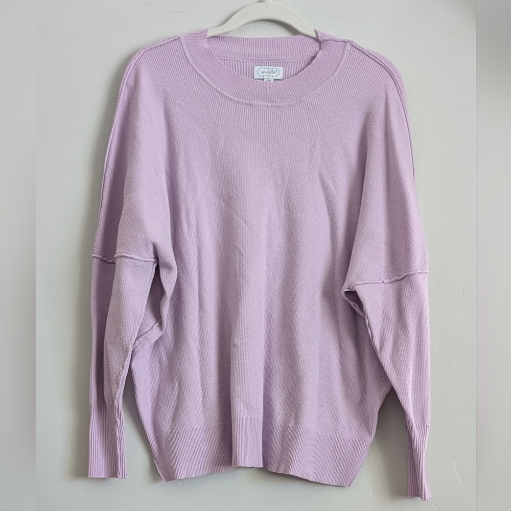 Mud Pie Lilac Women's Crew Neck Sweater